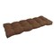 46-inch by 19-inch Tufted Solid Microsuede Bench Cushion Brown-Color